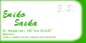 eniko saska business card